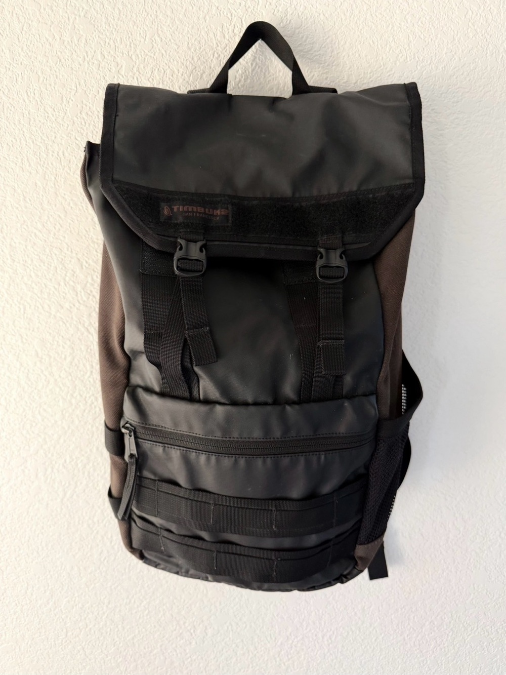 TIMBUK2 • Authority Pack • Black and Brown Commuter Roll-Top Backpack